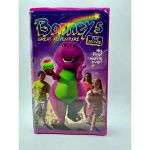 Barney's Great Adventure The Movie VHS Vintage 1998 Purple G Kids Movie